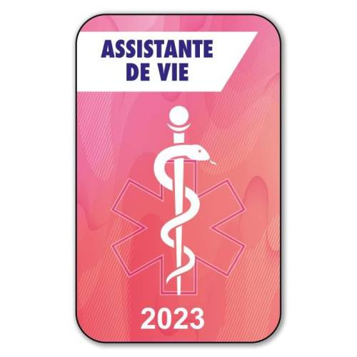 Autocollant Sticker - Vignette Caducée 2023 pour Pare Brise en Vitrophanie  - V7 Assistante de Vie Assistante De