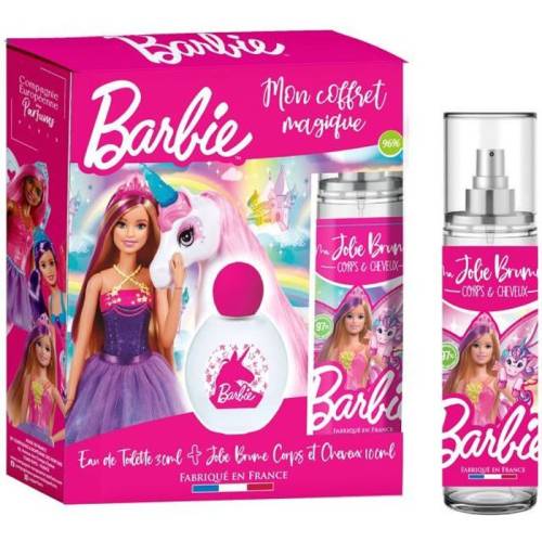 BARBIE coffret-parfum Eau de Toilette enfant fille 30ml + Brume parfumée  Corps et Cheveux 100ml
