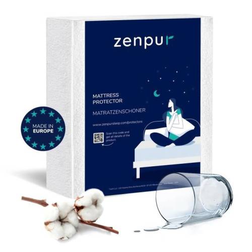 ZENPUR Protège Matelas 90x190 - Premium - 100% Imperméable - Anti-Acariens  & Anti-Bactérien - 90x190/200 cm
