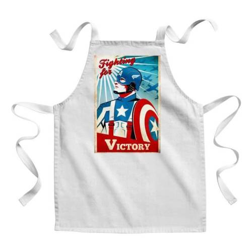 Tablier Enfant Cuisine - Peinture Captain America Vintage Super