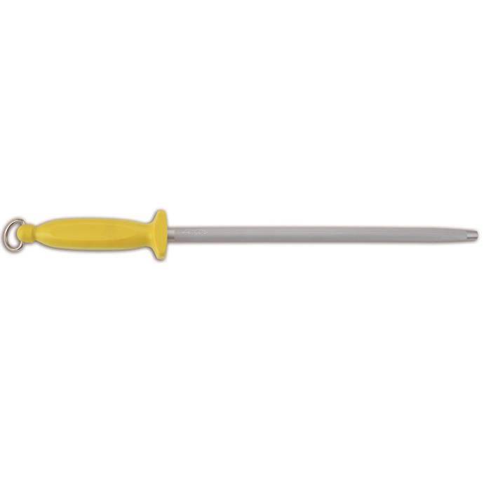 Aiguiseur de couteaux Chaira Arcos 278515 avec lame en acier au carbone de 30 cm et polypropylène jaune mango avec couvercle de