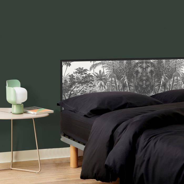 99 DECO - Tête de lit Jungle Gravure TAMBAPANNI Noir 180cm - Noir