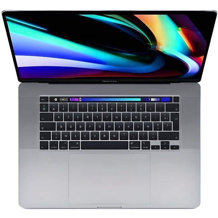 Macbook Pro Touch Bar 16" i7 2,6 Ghz 16 Go 512 Go SSD Gris Sidéral (2019) - Reconditionné - Très bon état