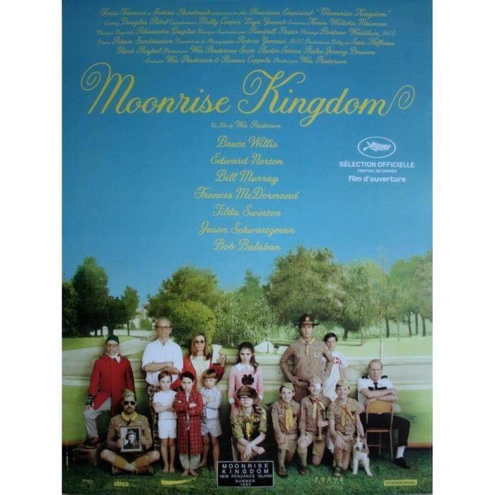 MOONRiSE KINGDOM Affiche Cinéma Originale ROULEE Petit format 53x40cm Movie poster WES ANDERSON