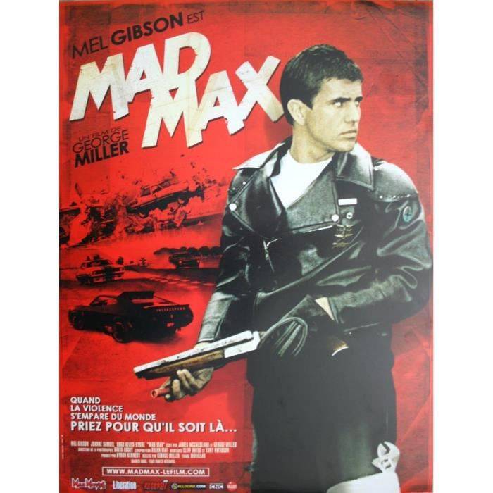 MAD MAX Affiche Cinema Originale ROULEE Petit format 53x40cm Movie Poster Mel Gibson Ressortie