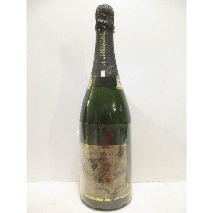 champagne pierre deville grand cru brut (étiquette abîmée b2 non millésimé années 1990 à 2000) pétillant années 90 - champagne