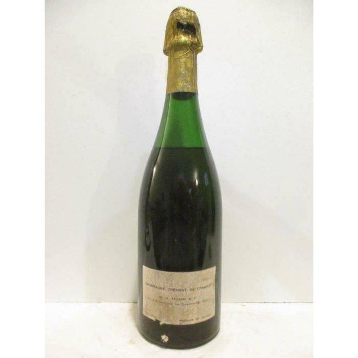 crémant mumm cramant (sans étiquette non millésimé années 1970 à 1980) pétillant années 70 - champagne