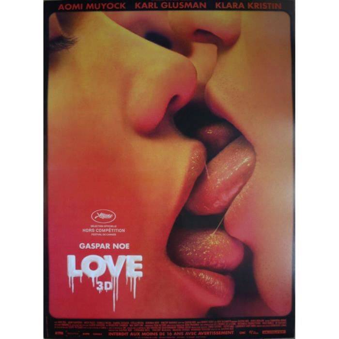 LOVE Affiche Cinéma ORIGINALE ROULEE Petit format 53x40cm Movie poster Gaspar Noé