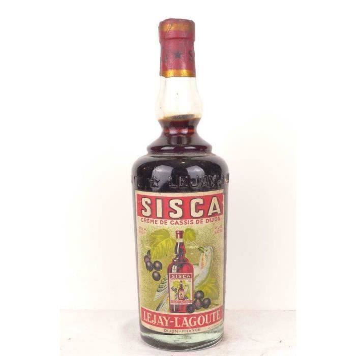 50 cl liqueur lejay-lagoute sisca crème de cassis (non millésimé années 1950 à 1960) crème années 50 - bourgogne