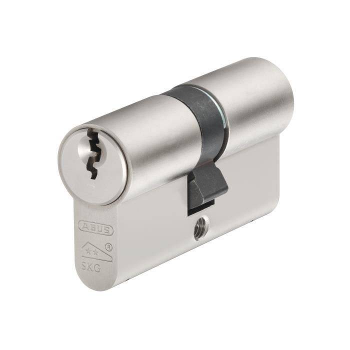 ABUS E60NP Euro Double cylindre Nickel Perle 40mm / 50 mm Boîte ABUE60N4050