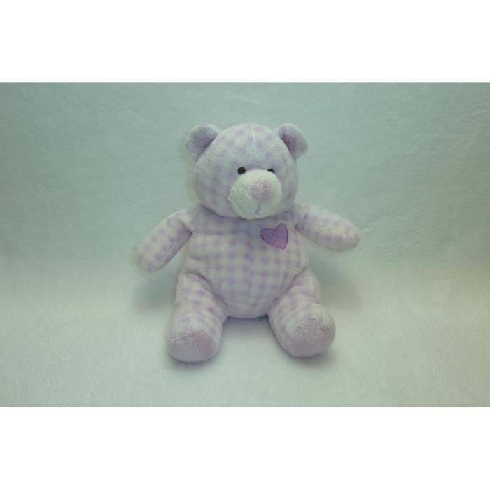 DOUDOU OURS PELUCHE GRELOT 20 CM COMME NEUF AJENA