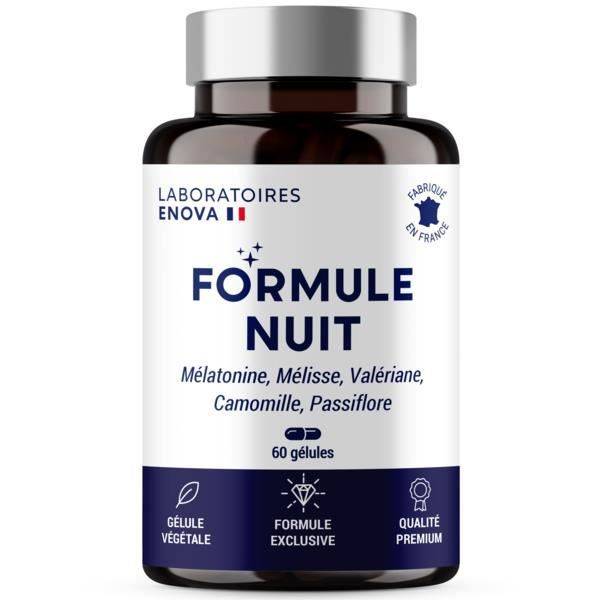 FORMULE NUIT - Melatonine 1,9 mg + Passiflore - 60 nuits de Sommeil Naturel