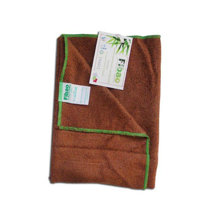 Drap de bain bambou (Marron chocolat) - ultra absorbant et compact 70 cm x 150 cm - FIBAO