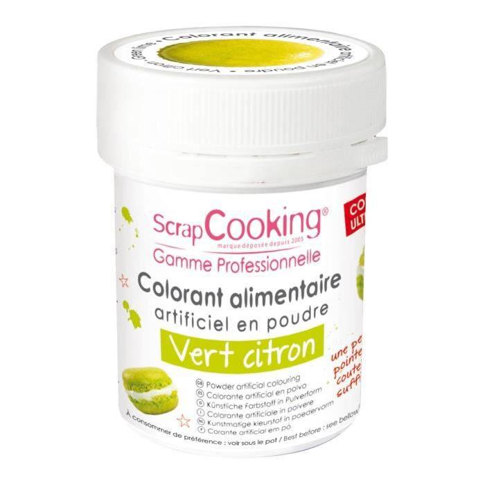 Colorant alimentaire (artificiel) - Vert citron - Scrapcooking