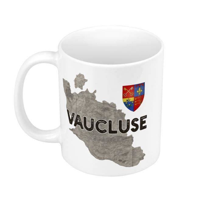 Mug Céramique Vaucluse 84 Département Avignon Carte Ancienne Rare