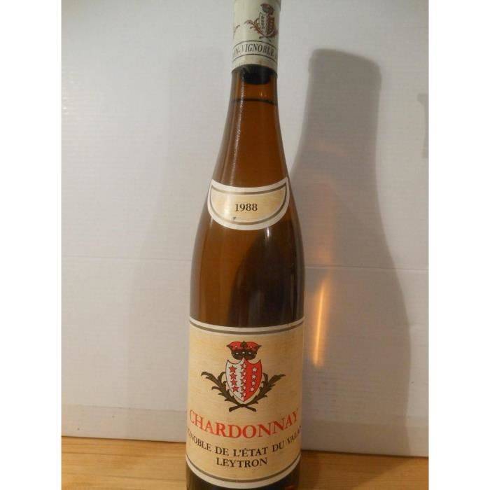 leytron chardonnay blanc 1988 - valais suisse