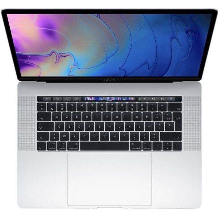 MacBook Pro Touch Bar 15" i7 2,7 Ghz 16 Go RAM 512 Go SSD Argent (2016) - Reconditionné - Très bon état
