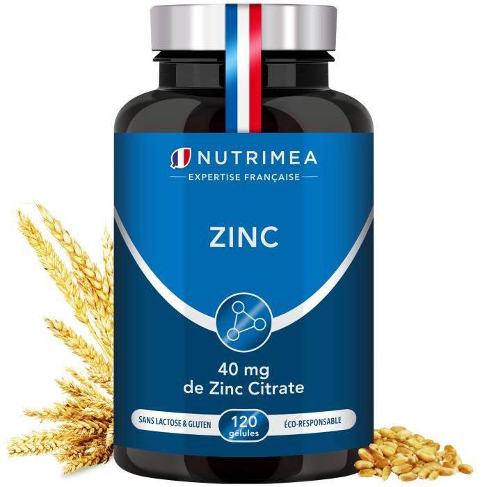 Zinc - 120 Gélules (Cure de 4 mois) Made in France - NUTRIMEA