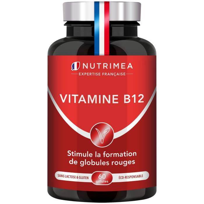 VITAMINE B12 • Apport et supplément idéale pour les Vegans • FABRICATION FRANÇAISE • 60 gélules végétales