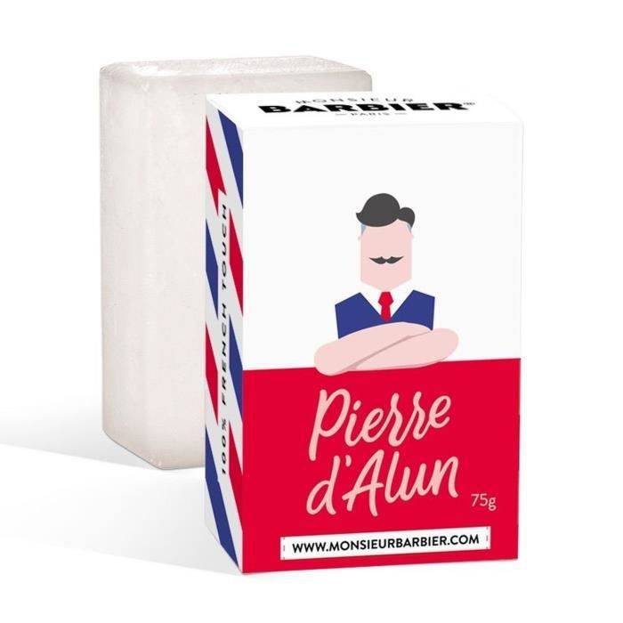 Pierre d'Alun Monsieur BARBIER | 100% Naturel | Fabriquée en France | Vertus Purifiantes, Astringentes, Apaisantes et Cicatrisantes