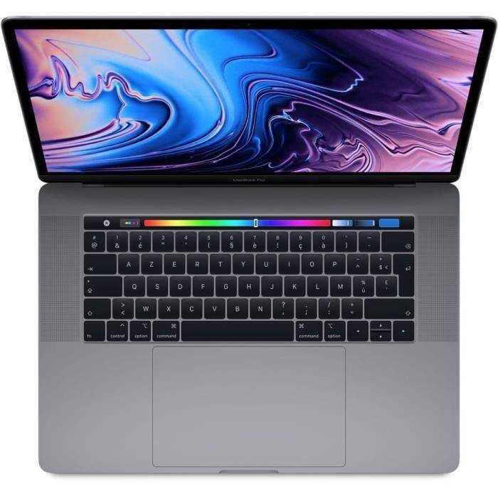 MacBook Pro Touch Bar 15" Retina (Fin 2016) - Core i7 2,7 GHz - SSD 512 Go - 16 Go AZERTY - Français