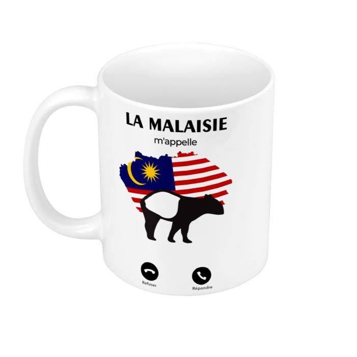 Mug Céramique La Malaisie M'Appelle Drapeau Tapir Animaux