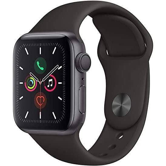 Apple Watch Series 5 40mm GPS + Cellular Alu. Gris Sidéral Bracelet Sport Noir