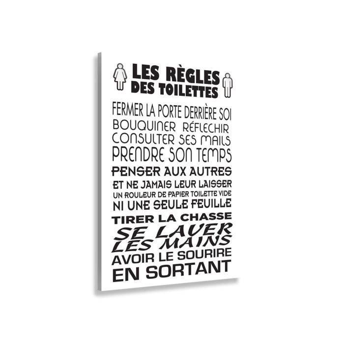 Les règles des WC 1, fabrication française , 50x80 cm