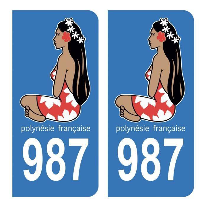 Autocollant Stickers plaque immatriculation voiture auto département 87  Haute-Vienne Logo Région Nouvelle Aquitaine Lion Noir