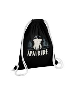 Sac de Gym en Coton Noir Apatride Backpack backpacker Forêt Voyage 12 Litres