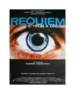 Requiem for a dream Affiche Cinéma Originale ROULEE Petit format 53x40CM Movie Poster Darren Aronofsky