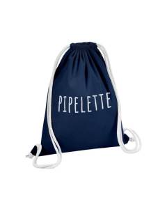 Sac de Gym en Coton Bleu Pipelette Surnom Femme Bavarde 12 Litres