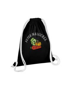 Sac de Gym en Coton Noir Super Maraîcher Héros Métier Agriculture Jardin 12 Litres