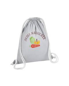 Sac de Gym en Coton Gris Super Maraîcher Héros Métier Agriculture Jardin 12 Litres