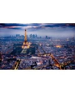 Poster Affiche Paris Tour Eiffel Ville Monument France Nuit Lumieres 31cm x 50cm