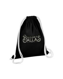 Sac de Gym en Coton Noir La Classe à Dallas Expression Cowboy Humour Etats Unis 12 Litres