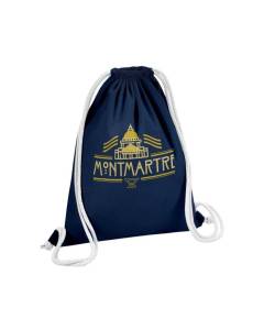 Sac de Gym en Coton Bleu Montmartre Paris France Luxe Style Architecture 12 Litres