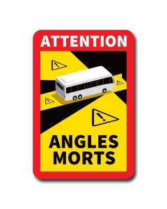 Autocollant Stickers Attention Danger Angles Morts Obligatoire Bus - Car