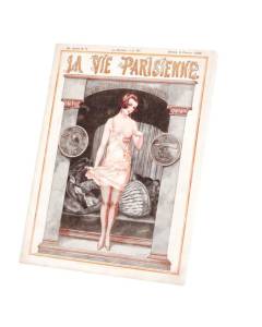 Tableau Décoratif  La Vie Parisienne Dessin Femme Denude Magazine Vintage 1924 (30 cm x 39 cm)