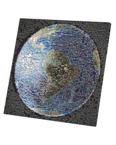 Tableau Décoratif  Planete Terre Mosaique Humaine (60 cm x 60 cm)