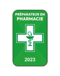 Autocollant Sticker - Vignette Caducée 2023 pour Pare Brise en Vitrophanie - V14 Préparateur en Pharmacie  Préparateur En Pharmacie
