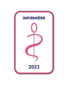 Autocollant Sticker - Vignette Caducée 2023 pour Pare Brise en Vitrophanie - V6 Infirmière
