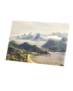Tableau Décoratif  Rio de Janeiro Bresil Panorama Ville Paysage Vacances (45 cm x 30 cm)