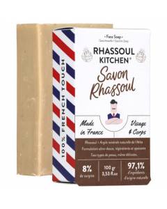 Savon solide au Rhassoul Monsieur BARBIER | Français, naturel et végan | Argile Rhassoul, Beurre de Karité et Huile de Ricin