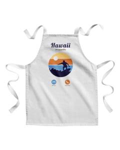 Tablier Enfant Cuisine - Peinture Hawaii M'Appelle Surf Soleil Plage Voyage - Qualité Premium