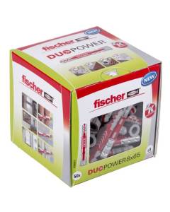 FISCHER - Cheville tous matériaux DuoPower 8x65 mm - Boîte de 50