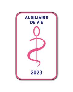 Autocollant Sticker - Vignette Caducée 2023 pour Pare Brise en Vitrophanie - V6 Auxiliaire de Vie  Auxiliaire De Vie