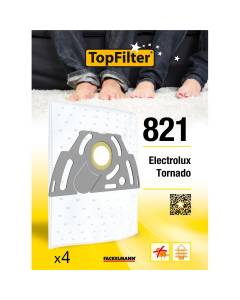 Lot de 4 sacs aspirateur pour Tornado et Electrolux TopFilter Premium ref. 64821