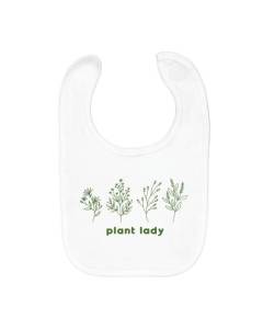 Bavoir en coton bio pour bébé - FABULOUS - Plant Lady - Blanc - Mixte - A partir de 0 mois