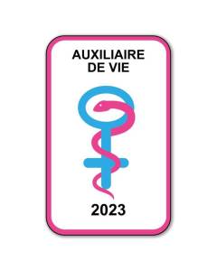 Autocollant Sticker - Vignette Caducée 2023 pour Pare Brise en Vitrophanie - V9 Auxiliaire de Vie  Auxiliaire De Vie
